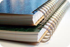 Image of two spiral bound notebooks.