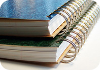 Image of two spiral bound notebooks.